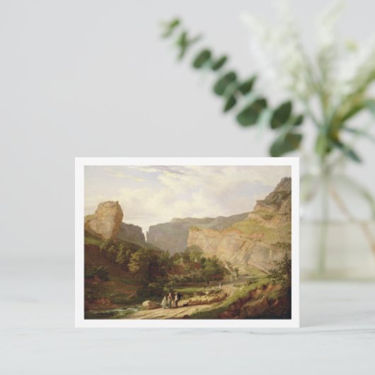 Een Uitzicht van Cheddar Gorge (olie op doek) Briefkaart (Staand voorkant)