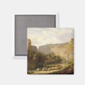 Een Uitzicht van Cheddar Gorge (olie op doek) Magneet (Voorkant / Achterkant)