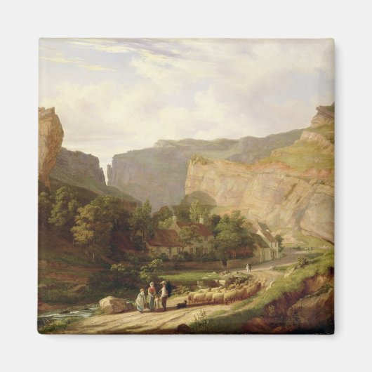 Een Uitzicht van Cheddar Gorge (olie op doek) Magneet (Voorkant)