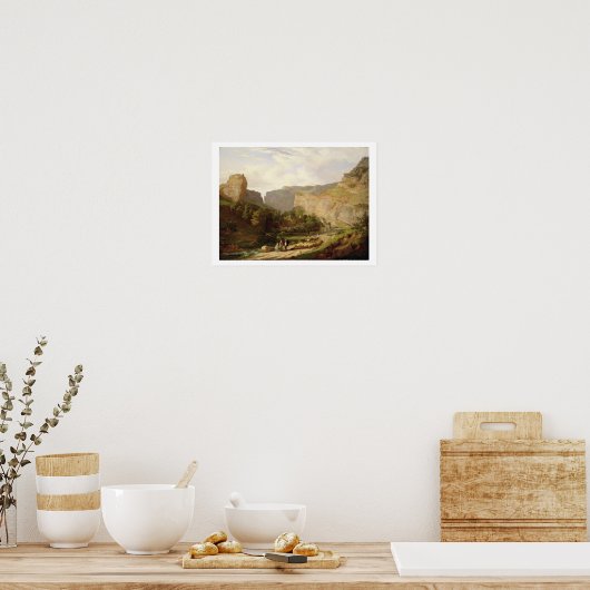 Een Uitzicht van Cheddar Gorge (olie op doek) Poster (Keuken)