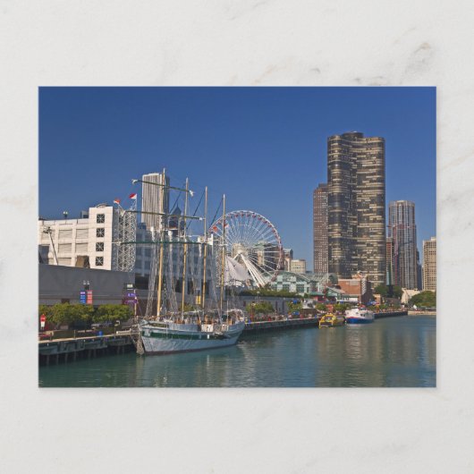 Een uitzicht van Chicago's marine pier 2 Briefkaart (Voorkant)