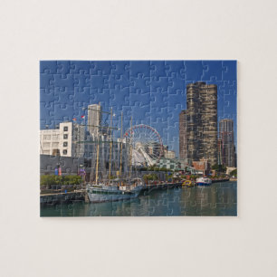 Een uitzicht van Chicago's marine pier 2 Legpuzzel