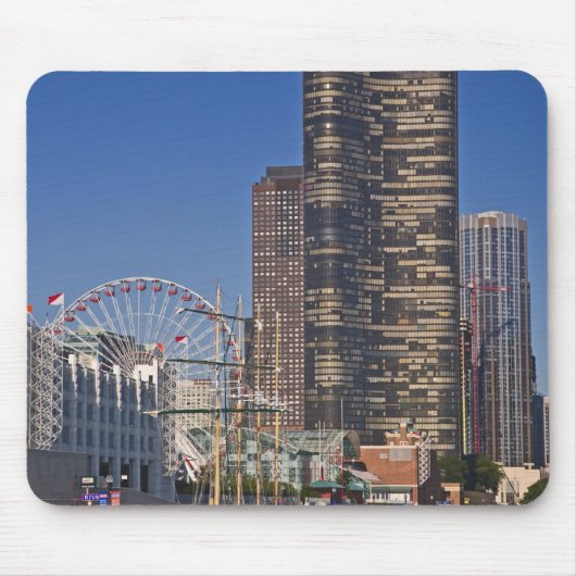 Een uitzicht van Chicago's marine pier Muismat (Voorkant)