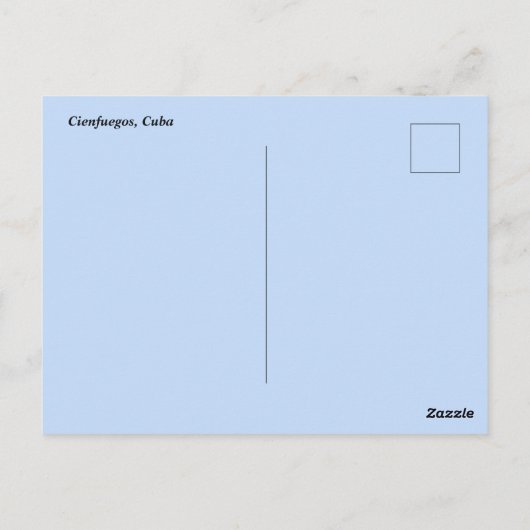 Een Uitzicht van Cienfuegos Cuba Briefkaart (Achterkant)