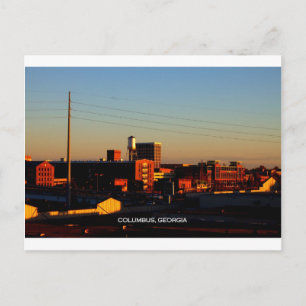 Een uitzicht van Columbus, GA uit Phenix City, AL Briefkaart