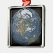 Een uitzicht van de Aarde Metalen Ornament (Links)