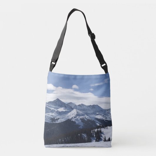 Een Uitzicht van de Alpen Crossbody Tas (Achterkant)