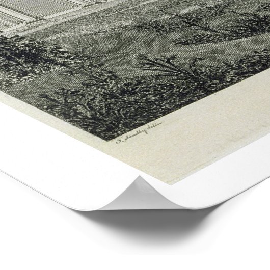 Een Uitzicht van de Aviary en de Vloertuin bij Kew Poster (Hoek)