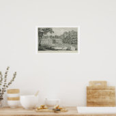 Een Uitzicht van de Aviary en de Vloertuin bij Kew Poster (Keuken)