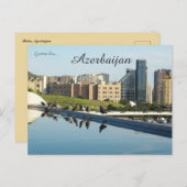 Een Uitzicht van de Azerbeidzjan van Bakoe Briefkaart (Voorkant / Achterkant)