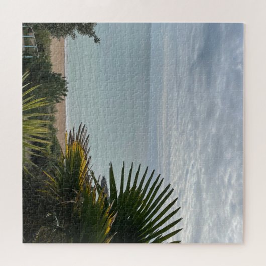 Een uitzicht van de benedenloop van het kustpad Fo Legpuzzel (Horizontaal)