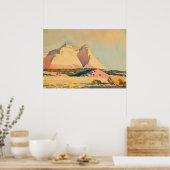 Een uitzicht van de berg Carmel, Utah door Maynard Poster (Keuken)