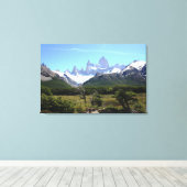 Een Uitzicht van de berg Fitz Roy Canvas Afdruk (Insitu (Houten vloer))