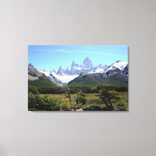 Een Uitzicht van de berg Fitz Roy Canvas Afdruk (Voorkant)