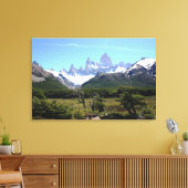 Een Uitzicht van de berg Fitz Roy Canvas Afdruk (Insitu (Woonkamer))