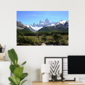 Een Uitzicht van de berg Fitz Roy Poster (Thuiskantoor)