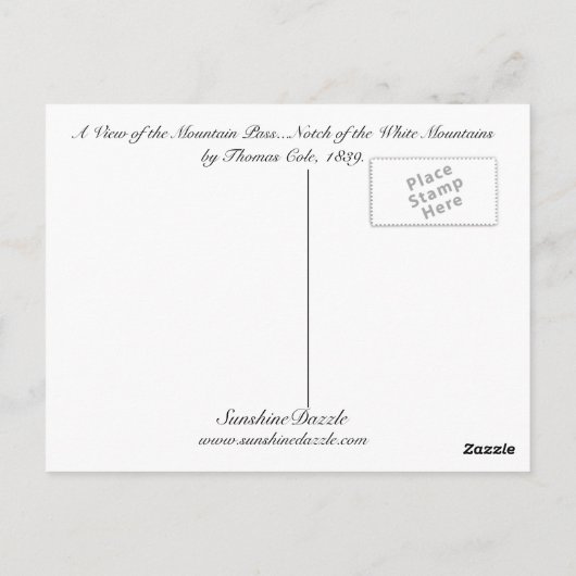 Een Uitzicht van de bergpas Briefkaart (Achterkant)