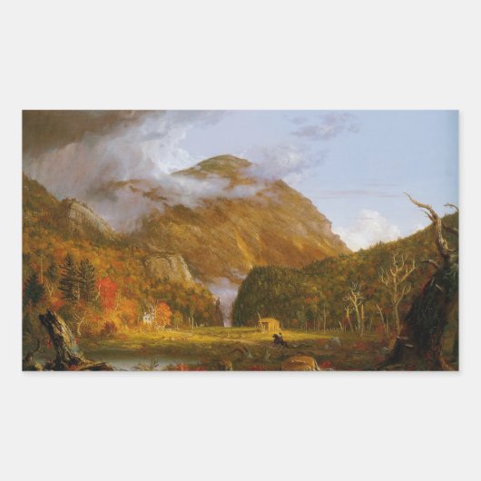 Een Uitzicht van de bergpas Rechthoekige Sticker (Voorkant)