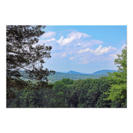 Een Uitzicht van de bergtop Foto Afdruk