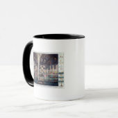 Een uitzicht van de brandwerende en verlichtingsin mok (Voorkant links)