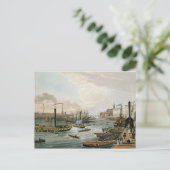 Een Uitzicht van de Brug van Londen en het Douane  Briefkaart (Staand voorkant)