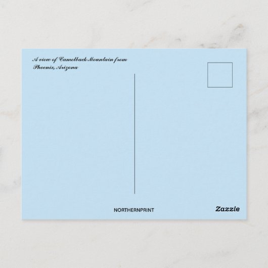 Een Uitzicht van de Camelback-berg uit Phoenix Ari Briefkaart (Achterkant)