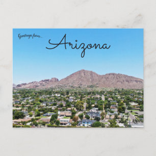 Een Uitzicht van de Camelback-berg uit Phoenix Ari Briefkaart