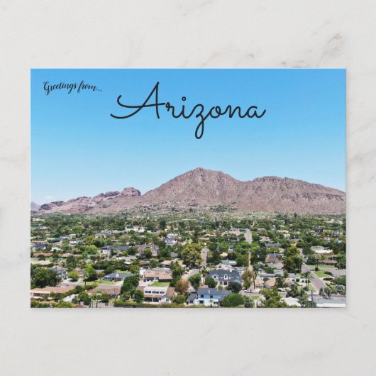 Een Uitzicht van de Camelback-berg uit Phoenix Ari Briefkaart (Voorkant)