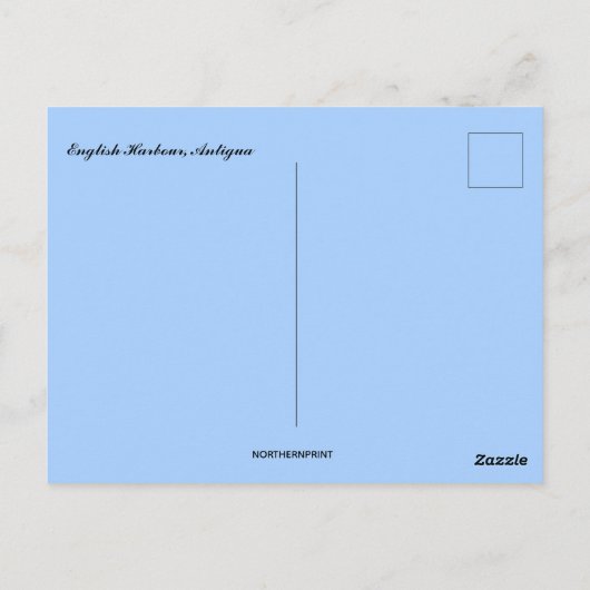Een Uitzicht van de Engelse haven in Antigua Briefkaart (Achterkant)