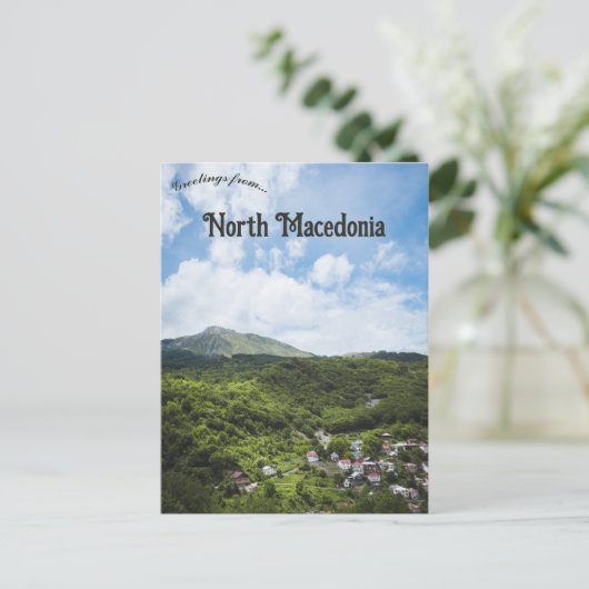 Een Uitzicht van de Gari Debar North Macedonië Briefkaart (Staand voorkant)
