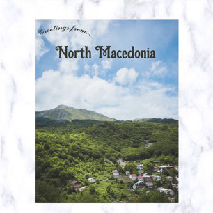 Een Uitzicht van de Gari Debar North Macedonië Briefkaart