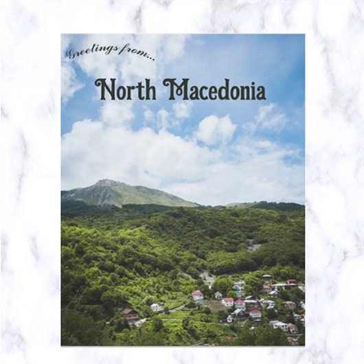 Een Uitzicht van de Gari Debar North Macedonië Briefkaart