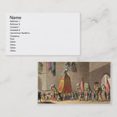 Een Uitzicht van de Grote Processie van het Sacred Visitekaartje (Voorkant / Achterkant)