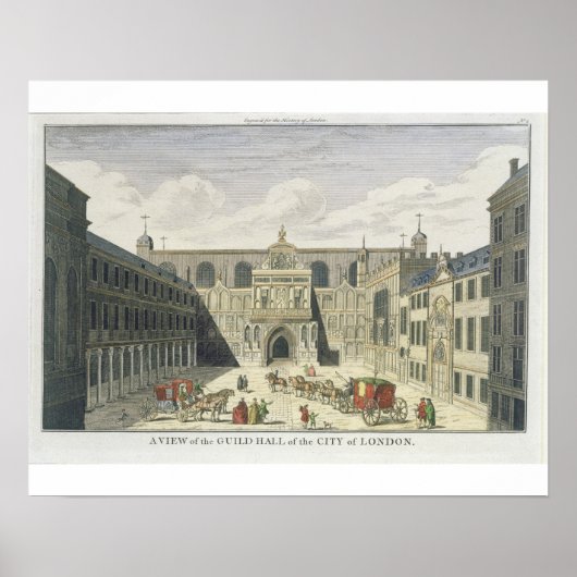 Een Uitzicht van de Guild Hall of the City of Lond Poster (Voorkant)