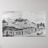 Een uitzicht van de haven van Lyon Poster (Voorkant)