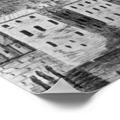 Een uitzicht van de haven van Lyon Poster (Hoek)