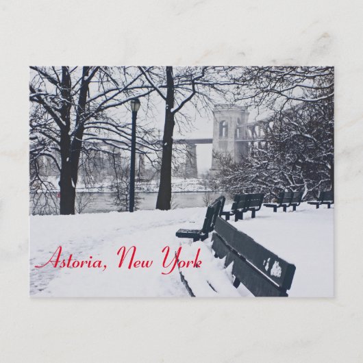 Een Uitzicht van de Hellgate Bridge, Astoria NY Br Briefkaart (Voorkant)