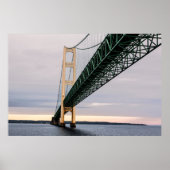 Een uitzicht van de Mackinac-brug van het Michigan Poster (Voorkant)