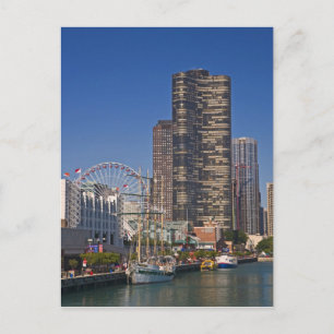 Een uitzicht van de marine van Chicago Briefkaart