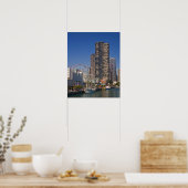 Een uitzicht van de marine van Chicago Poster (Keuken)