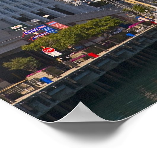 Een uitzicht van de marine van Chicago Poster (Hoek)