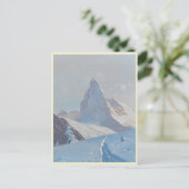 Een Uitzicht van de Matterhorn, Winter Briefkaart (Staand voorkant)