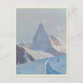 Een Uitzicht van de Matterhorn, Winter Briefkaart (Voorkant)