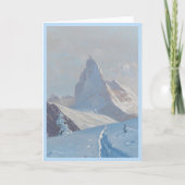 Een Uitzicht van de Matterhorn, Winter Kaart (Voorkant)