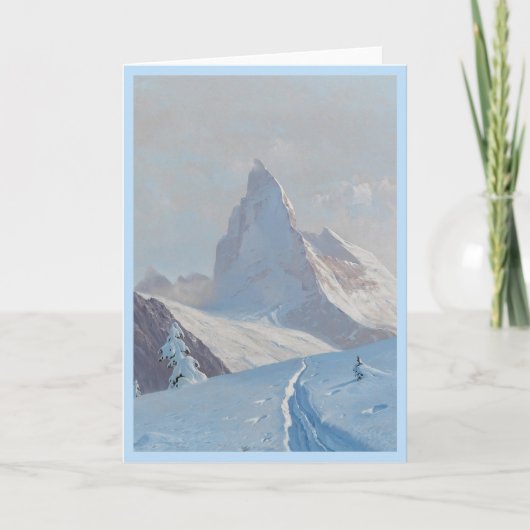 Een Uitzicht van de Matterhorn, Winter Kaart (Voorkant)