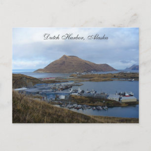 Een Uitzicht van de Nederlandse Harbour, Alaska Briefkaart