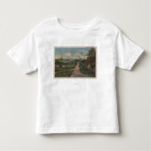 Een Uitzicht van de oude Cape Cod Lane Kinder Shirts (Voorkant)