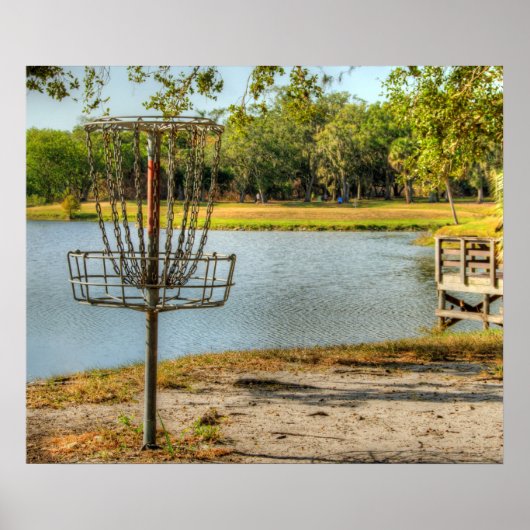 Een Uitzicht van de Schijf Golfer Poster (Voorkant)