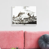 Een uitzicht van de stad Aleppo, Syrië Canvas Afdruk (Insitu (Woonkamer))