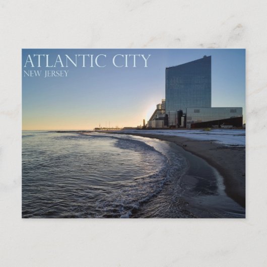 Een Uitzicht van de stad Atlantic City Briefkaart (Voorkant)